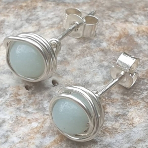 Calm - Amazonite Gemstone Stud Earrings Calm - Amazonite Gemstone Stud Earrings